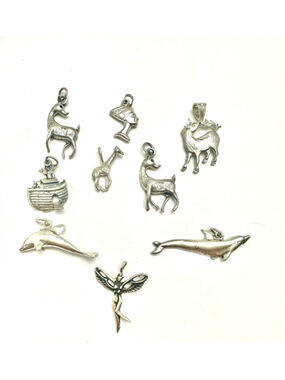 Miniature Assorted Charms Sterling Silver 925 Stamped